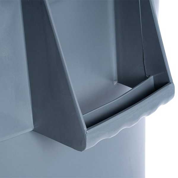 208L Grey Plastic Round Utility Bin