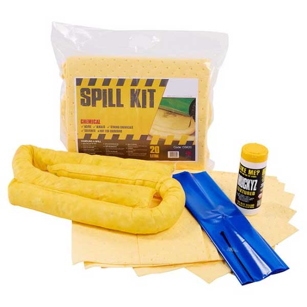 20L Chemical Bag Spill Kit with Pads & Socks