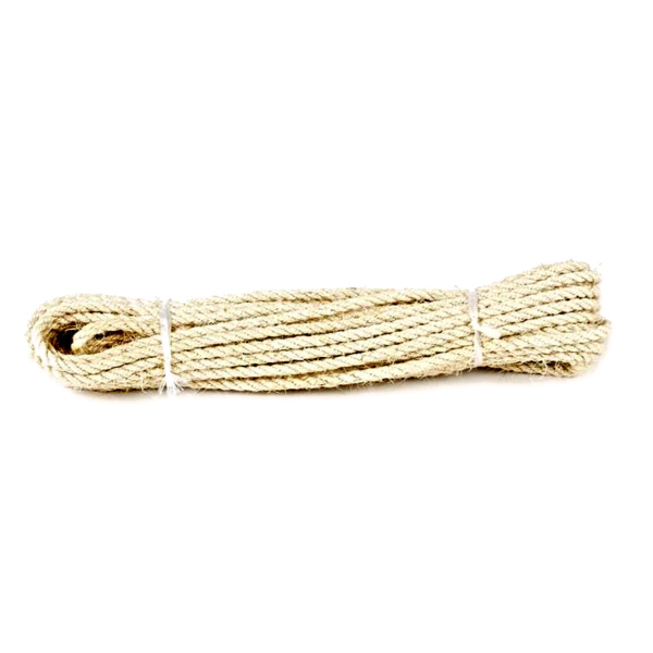 20m Long Natural Sisal Rope Ideal for Cats Scratching Post & Crafts