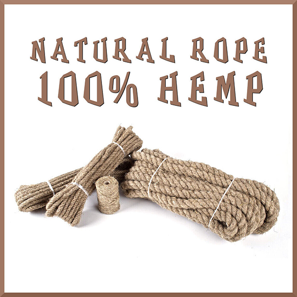 Ropes / 30m Long Untreated Pure Hemp3 Strand Twisted Natural Cord Twine ...