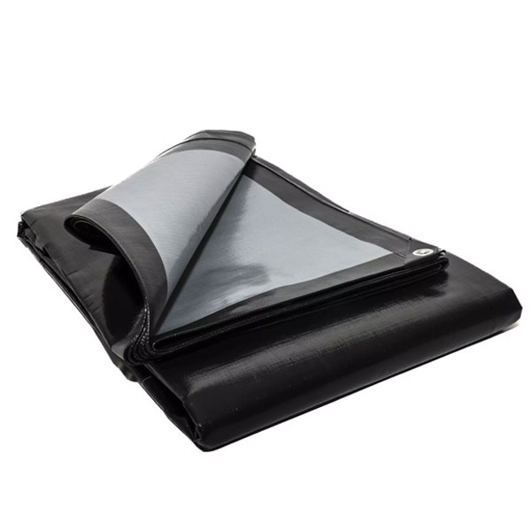 240 GSM Heavy Duty Black Waterproof Tarpaulin Ground Sheet Builders Tarp