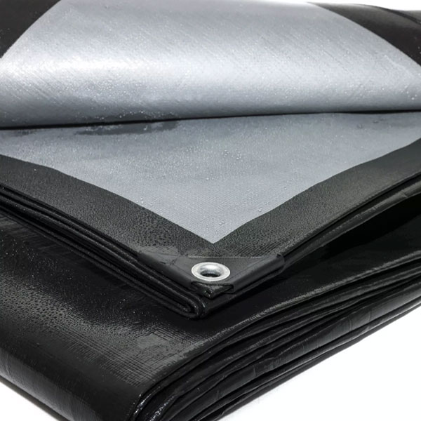 240 GSM Heavy Duty Black Waterproof Tarpaulin Ground Sheet Builders Tarp