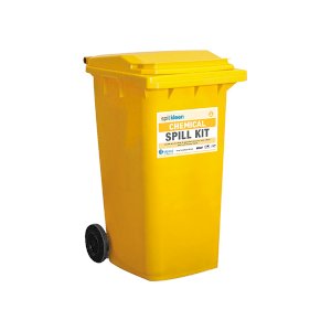 240L Chemical Spill Kit With Yellow Wheelie Bin 
