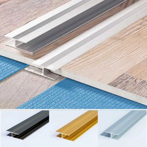 29mm Aluminium Anodised Effect Door Floor Bar Twin Grip Trim Laminate Connector