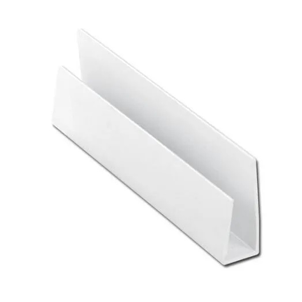 2m PVC Board J Trim Soffit Edge Cladding Starter End Cap 