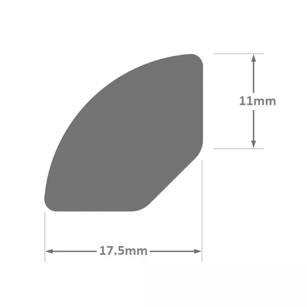 2m UPVC Quadrant Plastic Finishing Trim Bathroom Tile Edge Beading