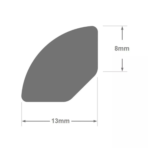 2m UPVC Quadrant Plastic Finishing Trim Bathroom Tile Edge Beading