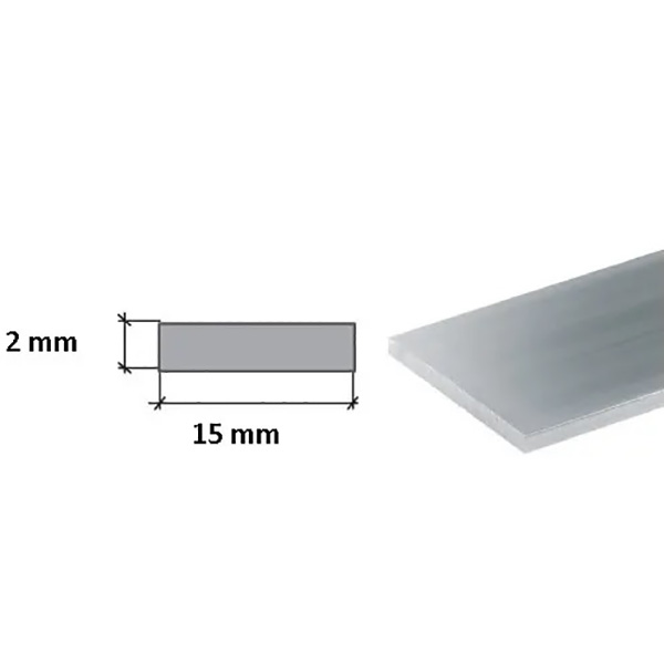 2 Meter Aluminium Flat Bar / Plate Threshold