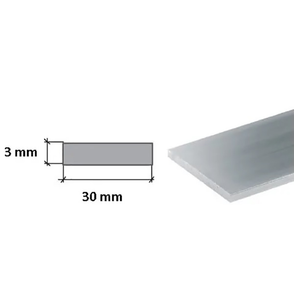 2 Meter Aluminium Flat Bar / Plate Threshold