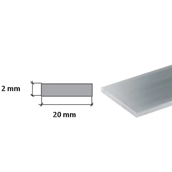 2 Meter Aluminium Flat Bar / Plate Threshold