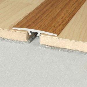 Aluminium Wood Effect Door Bar Threshold 2mm Thick Floor Edge Trim