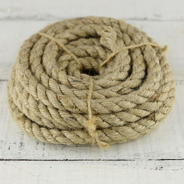 30m Natural Jute Hessian Rope Braided And Twisted Boating Sash Garden Decking