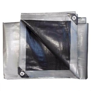 330gsm Silver Extra Heavy Duty Waterproof Tarpaulin Cover Ground Sheet 