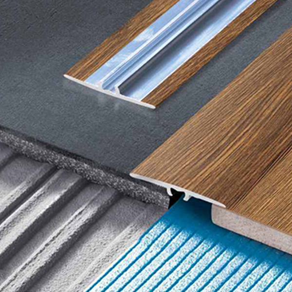 Flat Aluminium Wood Effect Door Threshold Edging Bar Trim Laminate