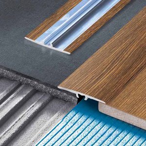 Flat Aluminium Wood Effect Door Threshold Edging Bar Trim Laminate