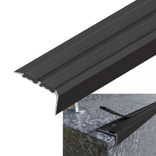 900mm Aluminium Non Slip Rubber Stair Edge Nosing Trim for Wood Carpet