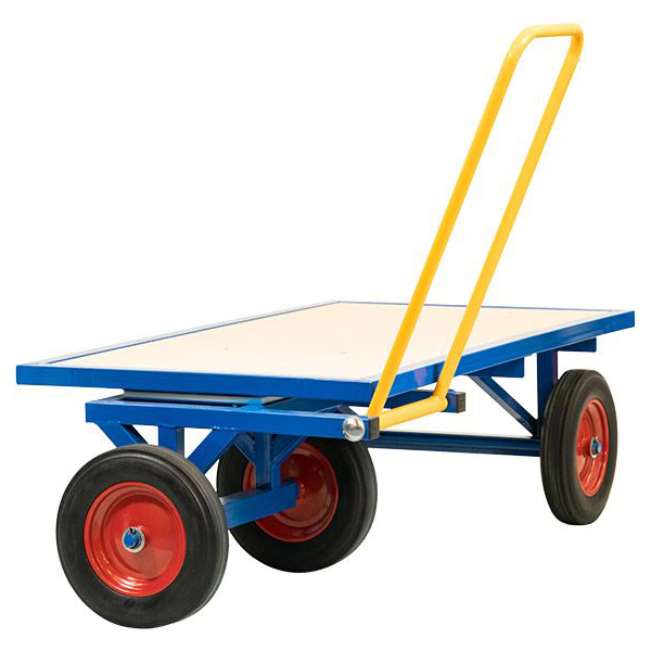 Heavy Duty 18mm Plywood Based Turntable Trolley- Pneumatic Wheels