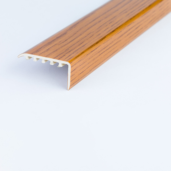 UPVC Wood Effect 45 x 22m Stair Edge Trim Nosing Trim