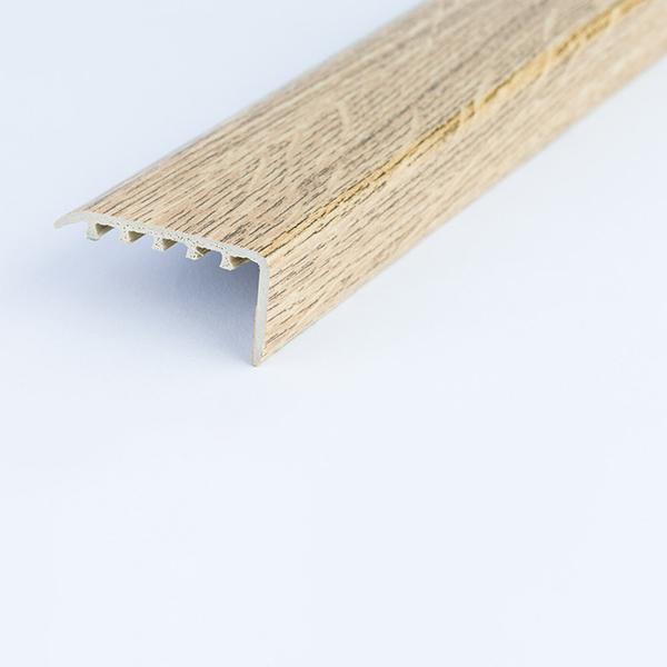 UPVC Wood Effect 45 x 22m Stair Edge Trim Nosing Trim