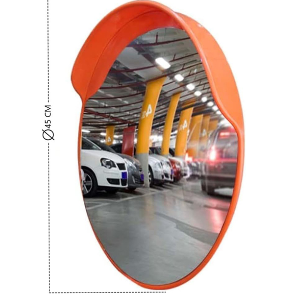 45cm Wide Angle Visible High-Definition Convex Security Round Safety Mirror for Driveway 