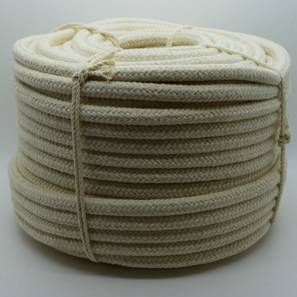 4mm Braided Cotton Rope in Natural Color for Washing Clothes & Bag Handles