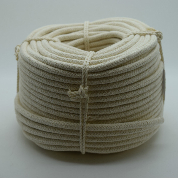 4mm Braided Cotton Rope in Natural Color for Washing Clothes & Bag Handles