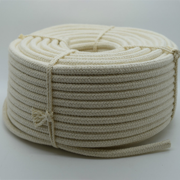 4mm Braided Cotton Rope in Natural Color for Washing Clothes & Bag Handles