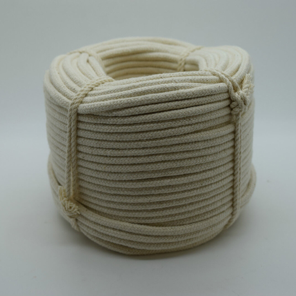 4mm Braided Cotton Rope in Natural Color for Washing Clothes & Bag Handles