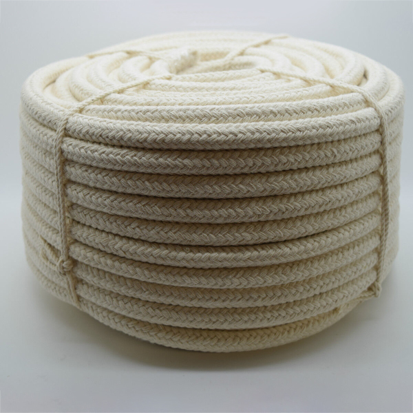 4mm Braided Cotton Rope in Natural Color for Washing Clothes & Bag Handles