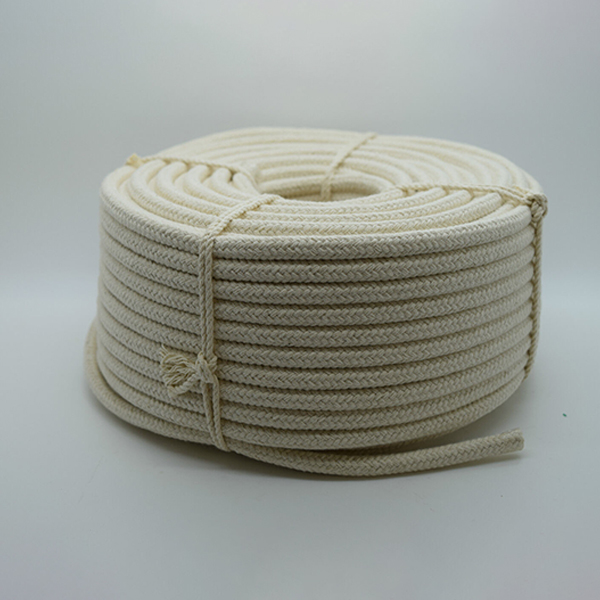 Natural Braided 12mm Thick Cotton Rope for Washing Clothes & Bag Handles