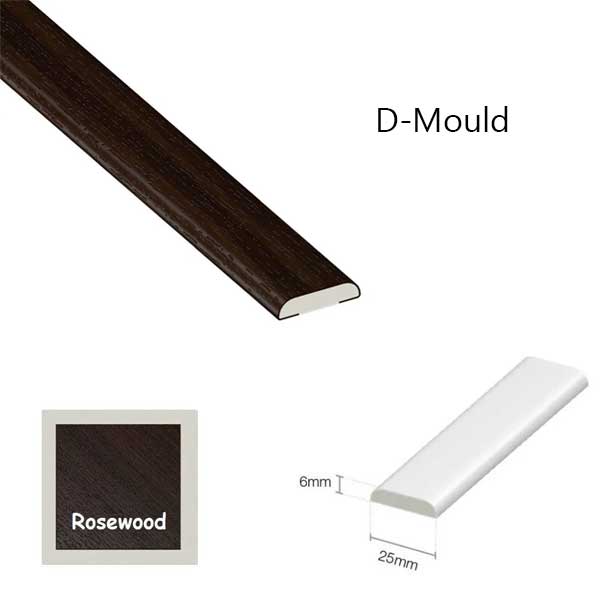 5 Meter Long Plastic Wood Effect Trim For Window & Door 