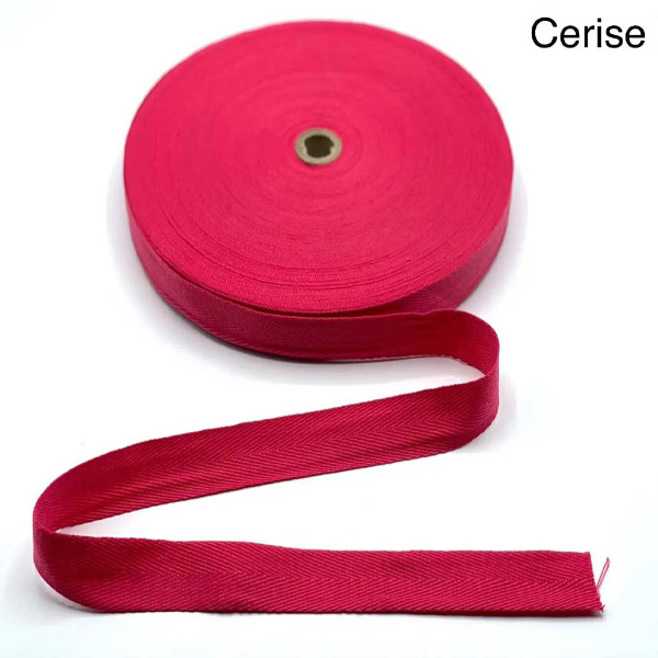 50m Strong Herringbone Acrylic Twill Cotton Webbing Tape Sew Strap