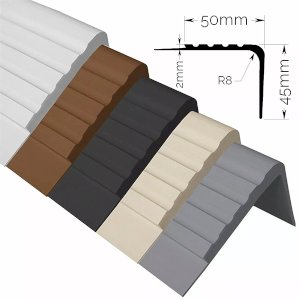 Non Slip PVC Rubber Angle Step Nosing Edge Trim - 50mm x 45mm 