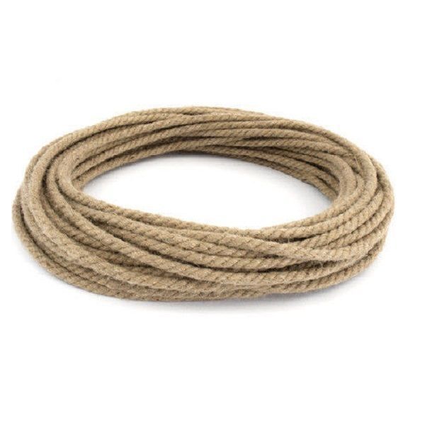 6mm Thick Pure Natural Hessian Cord Twisted Jute Rope For Garden Decking 