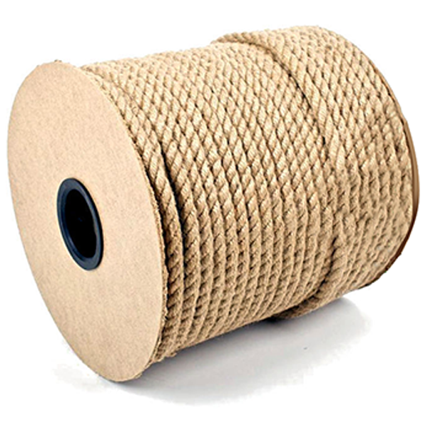 6mm Thick Pure Natural Hessian Cord Twisted Jute Rope For Garden Decking 