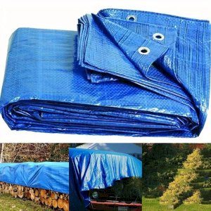 70gsm Waterproof Heavy Duty Tarp Cover Ground Camping Sheet Tarpaulin