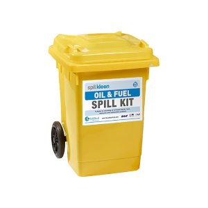 80 Liter Oil & Fuel Spill Kit - Yellow Wheelie Bin