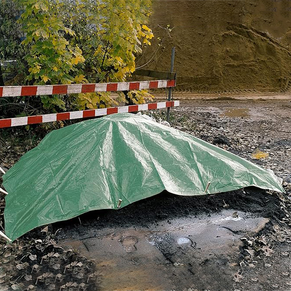 80gsm Soft Strong Green Tarp Strengthened Waterproof Ground Sheet 