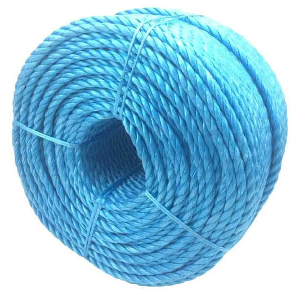 8mm Thick Polypropylene Blue 3 Strand Rope Nylon Lightweight Coil 