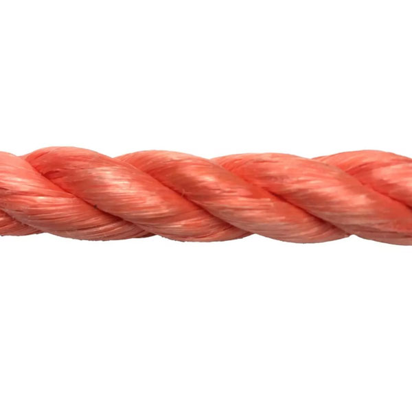 8mm Thick Polypropylene Orange 3 Strand Rope Nylon Lightweight Coil