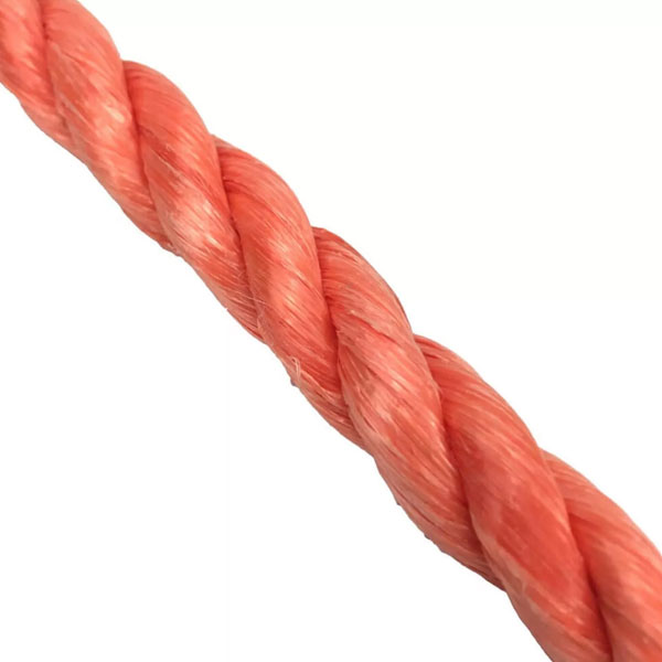 8mm Thick Polypropylene Orange 3 Strand Rope Nylon Lightweight Coil