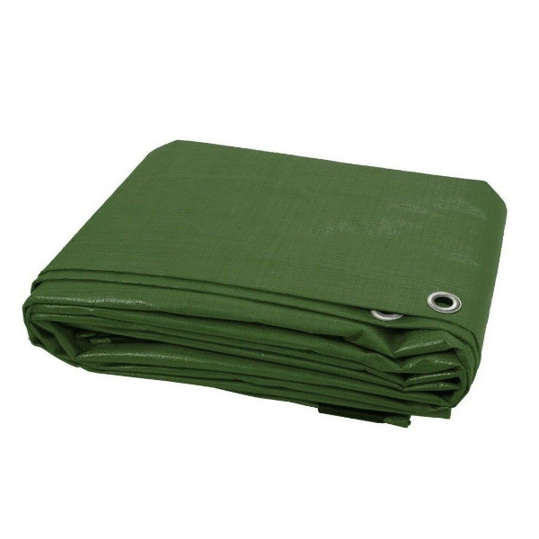  90GSM Green Tarpaulin Regular Waterproof Cover Tarp Ground Sheet