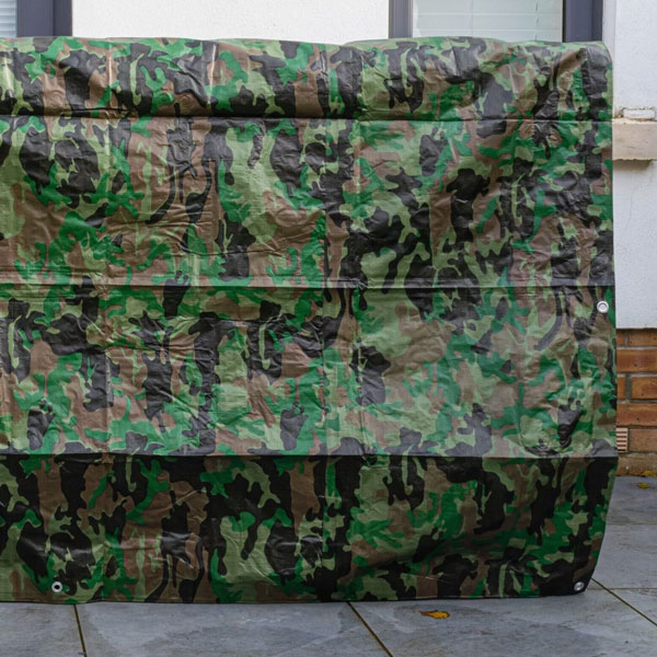 90gsm Waterproof Camo Tarpaulin Strong Camp Cover Army Basha