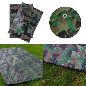 90gsm Waterproof Camo Tarpaulin Strong Camp Cover Army Basha