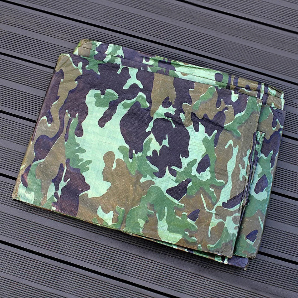 95 GSM Strong Waterproof Camo Tarpaulin Cover For Camping