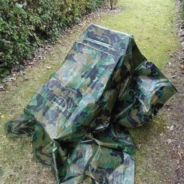 95 GSM Strong Waterproof Camo Tarpaulin Cover For Camping