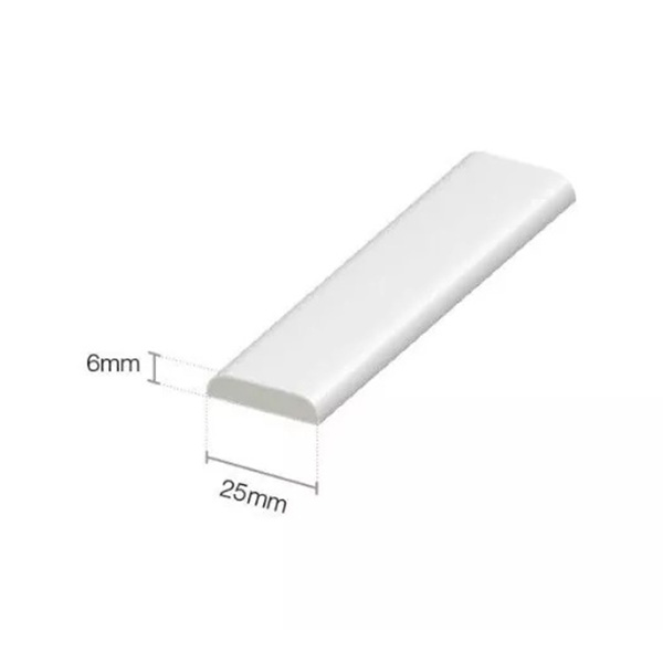 950mm UPVC Plastic Architrave White Skirting Board -  Pack of 5 Window / Door Trim 