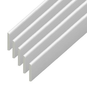 950mm UPVC Plastic Architrave White Skirting Board -  Pack of 5 Window / Door Trim 