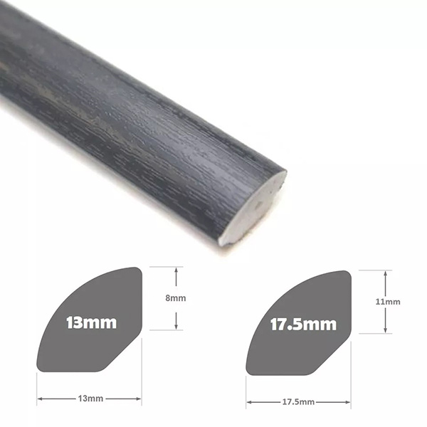 5 Pcs UPVC 950mm Quadrant Plastic Gloss Finishing Trim - Window / Tile Beading