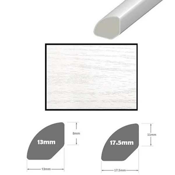 5 Pcs UPVC 950mm Quadrant Plastic Gloss Finishing Trim - Window / Tile Beading